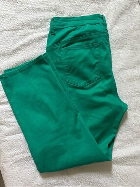 Chico's Straight-Leg Jeans in Emerald Green